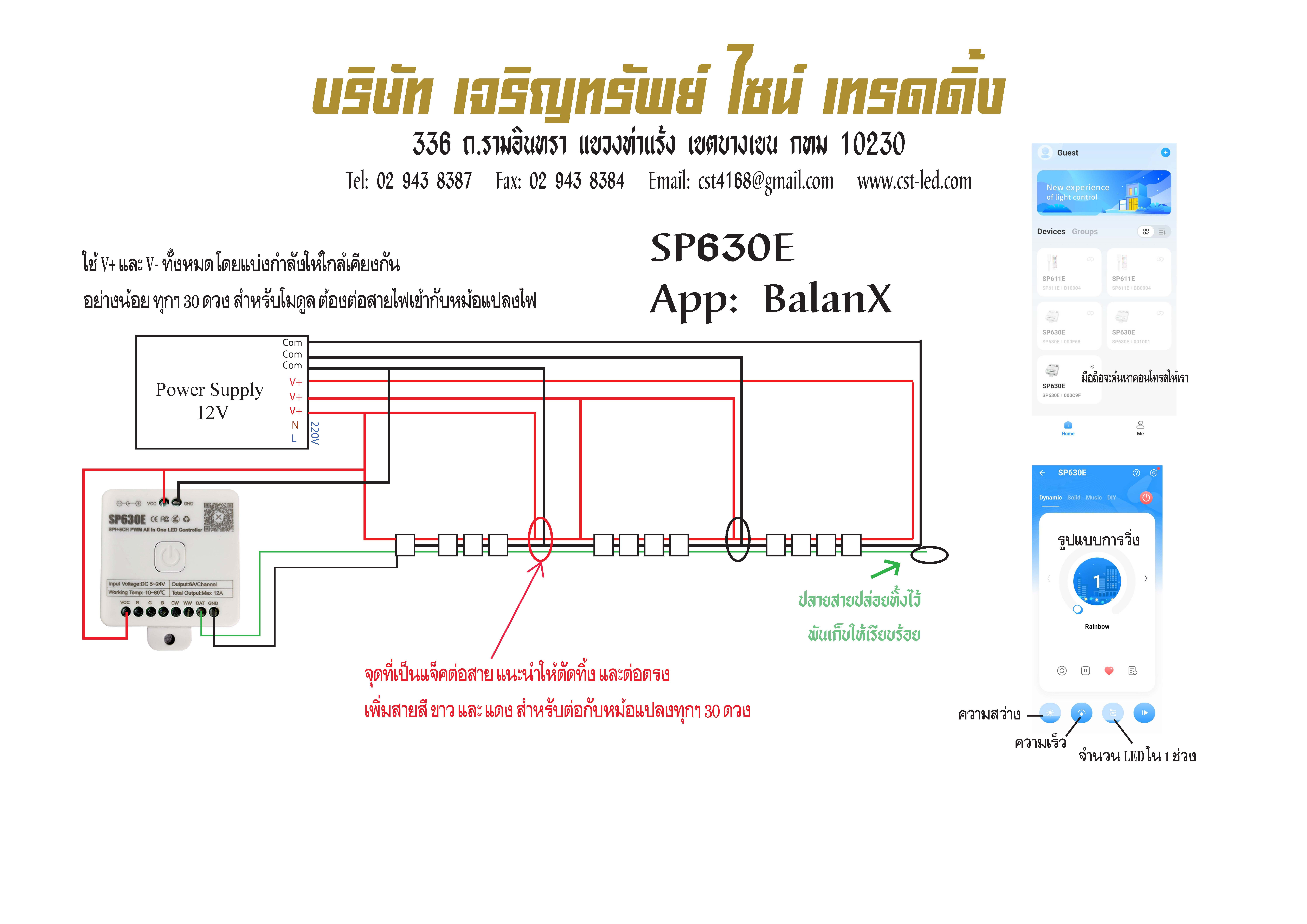 SP630E ใช้งานกับไฟปิงปอง 3 cm