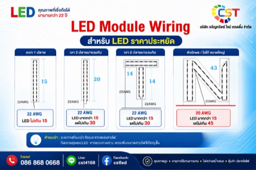 การเดินสายไฟ LED โมดูล